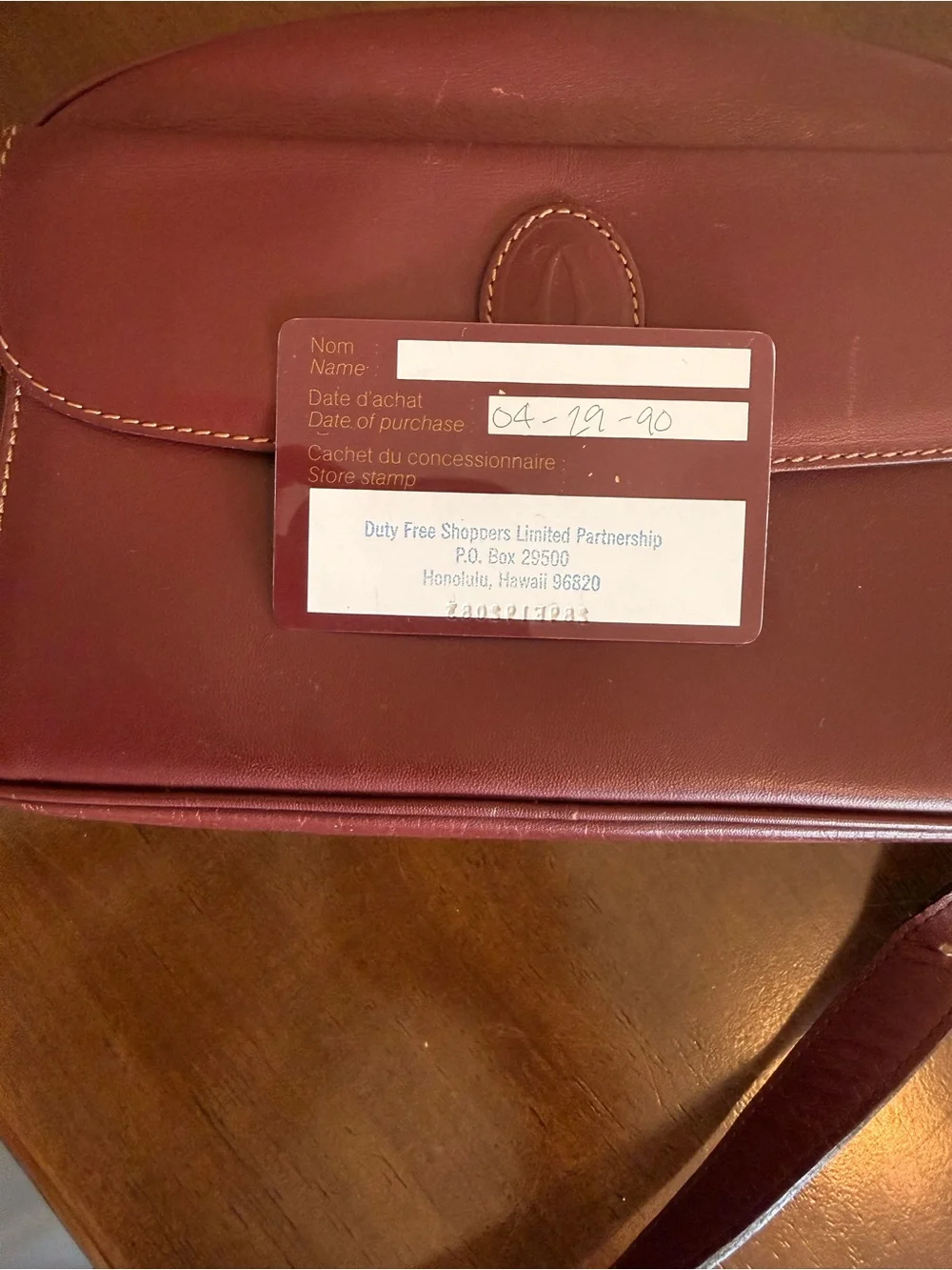 Cartier vintage leather